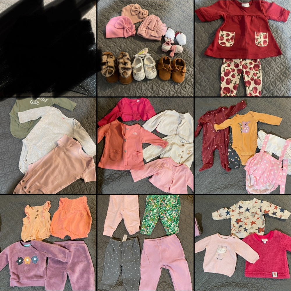 0-3m baby girl clothing bundle